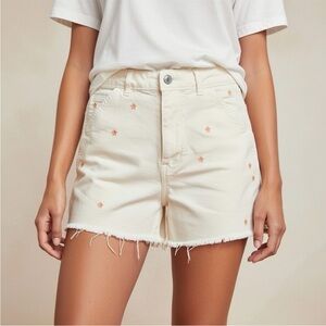 American Eagle floral embroidery 90s boyfriend short